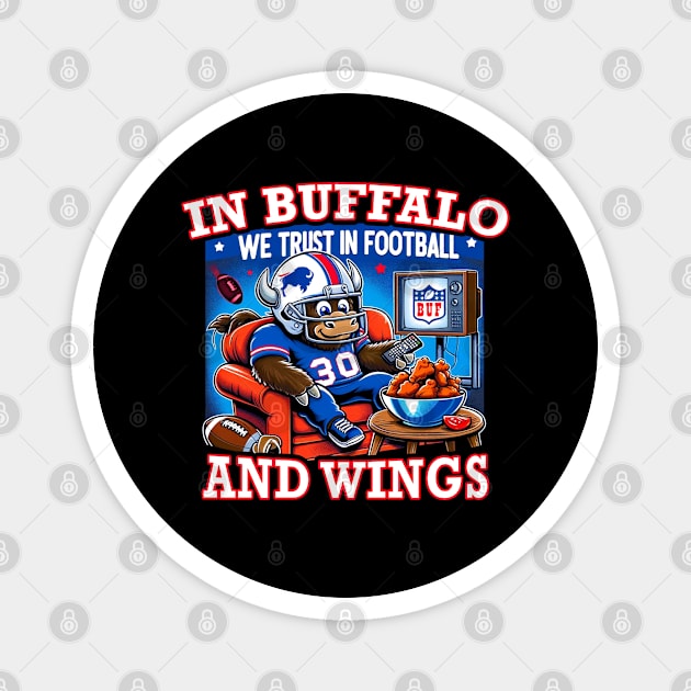 2023 Funny Buffalo Graphic Football Fan Magnet by FFFM